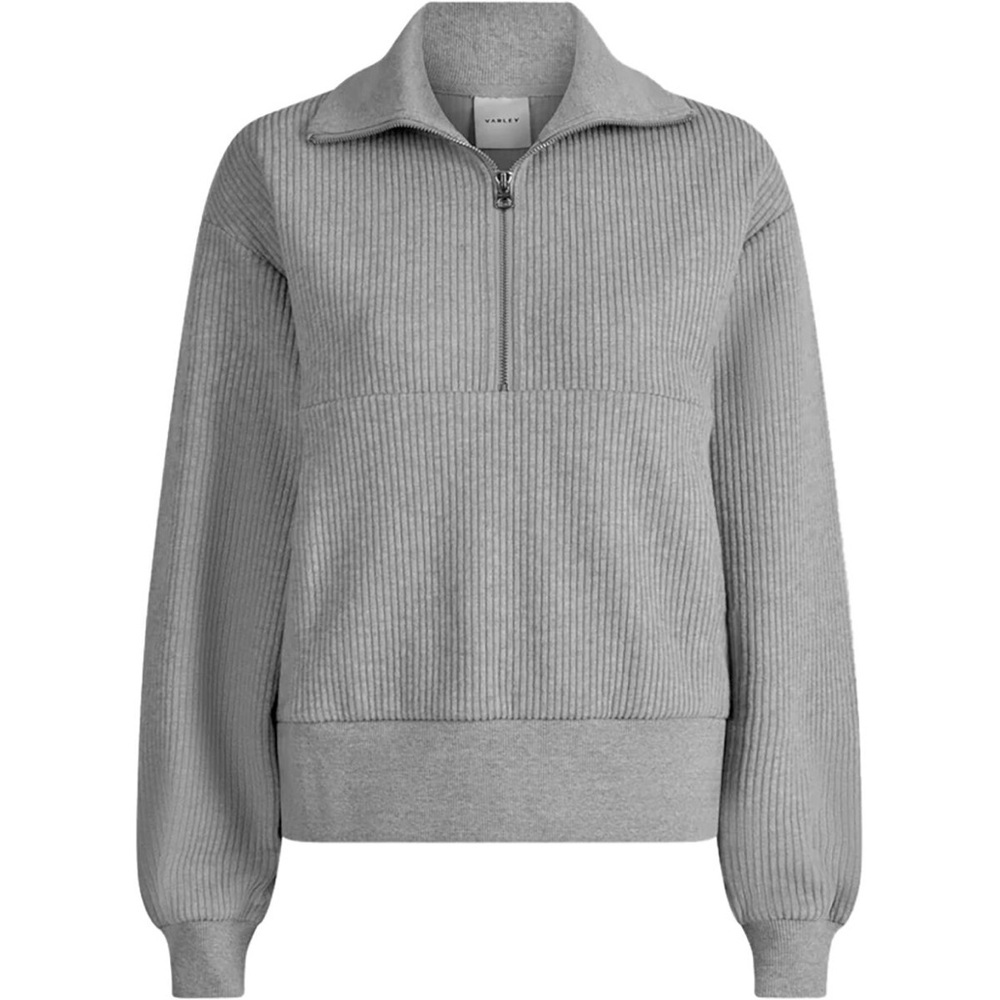Varley Cyrus Half Zip Ribbed Gray Size Small - Picture 13 of 13